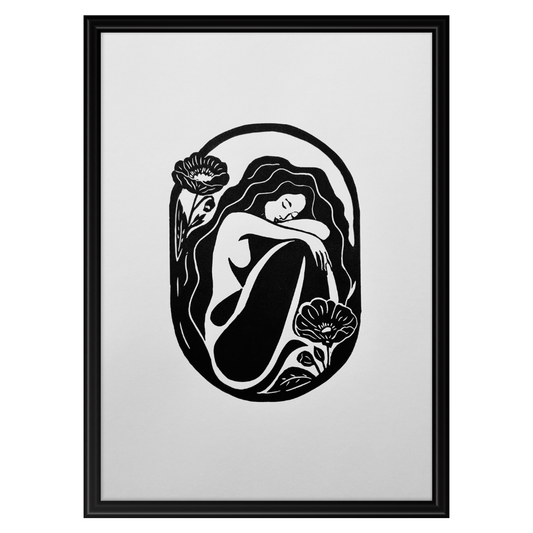 BRING ME SILENCE - original linocut print