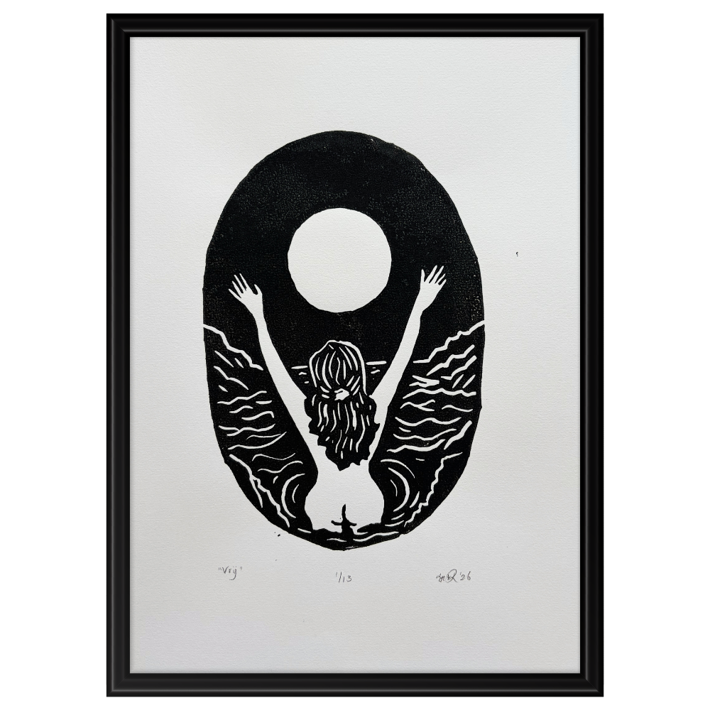 FREE/VRIJ - original linocut print